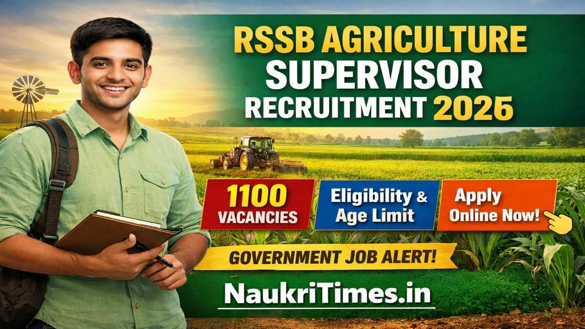 RSSB Agriculture Supervisor Recruitment 2026 Notification PDF